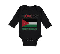 Long Sleeve Bodysuit Baby I Love My Jordanian Dad Style A Boy & Girl Clothes
