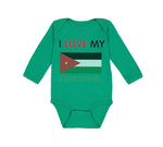 Long Sleeve Bodysuit Baby I Love My Jordanian Dad Style A Boy & Girl Clothes