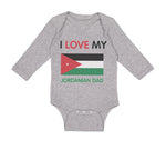 Long Sleeve Bodysuit Baby I Love My Jordanian Dad Style A Boy & Girl Clothes