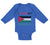 Long Sleeve Bodysuit Baby I Love My Jordanian Dad Style A Boy & Girl Clothes