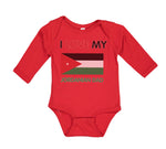 Long Sleeve Bodysuit Baby I Love My Jordanian Dad Style A Boy & Girl Clothes