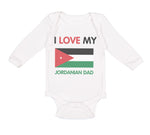 Long Sleeve Bodysuit Baby I Love My Jordanian Dad Style A Boy & Girl Clothes