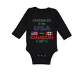 Long Sleeve Bodysuit Baby Assembled in The Usa Using Canadian Parts Cotton