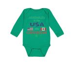 Long Sleeve Bodysuit Baby Assembled in The Usa Using Canadian Parts Cotton - Cute Rascals