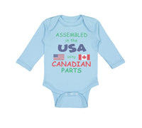 Long Sleeve Bodysuit Baby Assembled in The Usa Using Canadian Parts Cotton - Cute Rascals