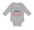 Long Sleeve Bodysuit Baby Assembled in The Usa Using Canadian Parts Cotton