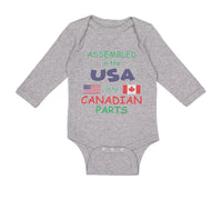 Long Sleeve Bodysuit Baby Assembled in The Usa Using Canadian Parts Cotton - Cute Rascals