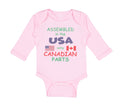 Long Sleeve Bodysuit Baby Assembled in The Usa Using Canadian Parts Cotton