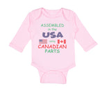 Long Sleeve Bodysuit Baby Assembled in The Usa Using Canadian Parts Cotton - Cute Rascals