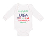 Long Sleeve Bodysuit Baby Assembled in The Usa Using Canadian Parts Cotton - Cute Rascals