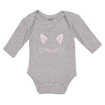 Long Sleeve Bodysuit Baby Cat Face Whisker Boy & Girl Clothes Cotton