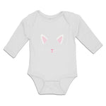 Long Sleeve Bodysuit Baby Cat Face Whisker Boy & Girl Clothes Cotton - Cute Rascals