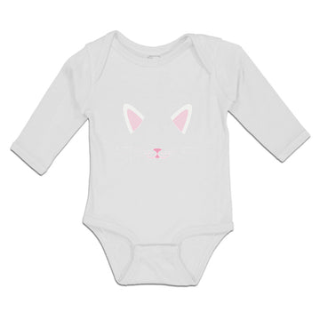 Long Sleeve Bodysuit Baby Cat Face Whisker Boy & Girl Clothes Cotton