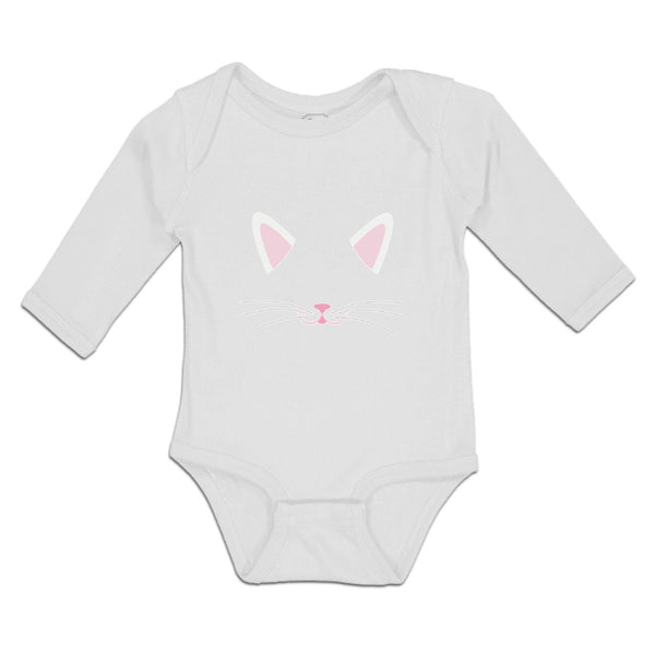 Long Sleeve Bodysuit Baby Cat Face Whisker Boy & Girl Clothes Cotton - Cute Rascals