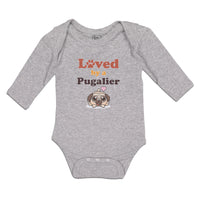 Long Sleeve Bodysuit Baby Loved by A Pugalier Pet Animal Dog Boy & Girl Clothes