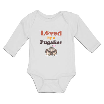 Long Sleeve Bodysuit Baby Loved by A Pugalier Pet Animal Dog Boy & Girl Clothes