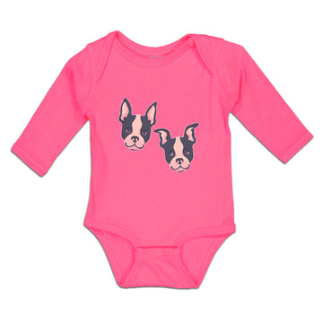 Long Sleeve Bodysuit Baby Cute Dog Buddies Heads and Faces Boy & Girl Clothes
