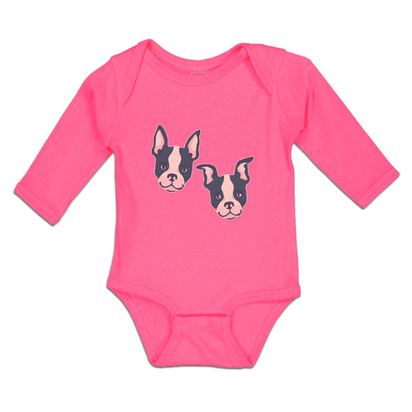 Long Sleeve Bodysuit Baby Cute Dog Buddies Heads and Faces Boy & Girl Clothes - Cute Rascals