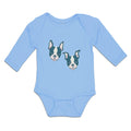 Long Sleeve Bodysuit Baby Cute Dog Buddies Heads and Faces Boy & Girl Clothes