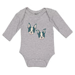 Long Sleeve Bodysuit Baby Cute Dog Buddies Heads and Faces Boy & Girl Clothes - Cute Rascals