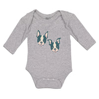 Long Sleeve Bodysuit Baby Cute Dog Buddies Heads and Faces Boy & Girl Clothes - Cute Rascals