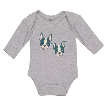 Long Sleeve Bodysuit Baby Cute Dog Buddies Heads and Faces Boy & Girl Clothes