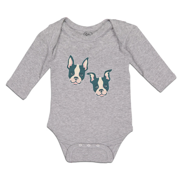 Long Sleeve Bodysuit Baby Cute Dog Buddies Heads and Faces Boy & Girl Clothes - Cute Rascals