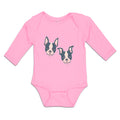 Long Sleeve Bodysuit Baby Cute Dog Buddies Heads and Faces Boy & Girl Clothes