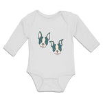 Long Sleeve Bodysuit Baby Cute Dog Buddies Heads and Faces Boy & Girl Clothes - Cute Rascals