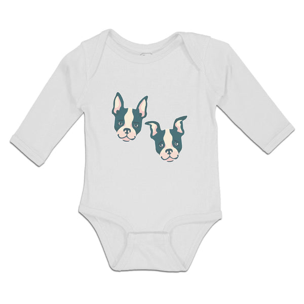 Long Sleeve Bodysuit Baby Cute Dog Buddies Heads and Faces Boy & Girl Clothes - Cute Rascals