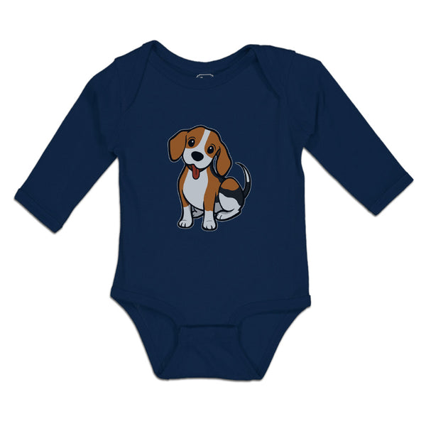 Long Sleeve Bodysuit Baby Cute Little Puppy Dog Love with Toungue out Cotton - Cute Rascals