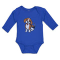 Long Sleeve Bodysuit Baby Cute Little Puppy Dog Love with Toungue out Cotton