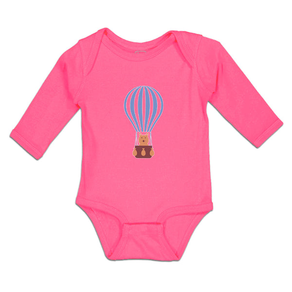 Long Sleeve Bodysuit Baby Teddy Bear on Parachute Boy & Girl Clothes Cotton