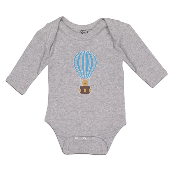 Long Sleeve Bodysuit Baby Teddy Bear on Parachute Boy & Girl Clothes Cotton