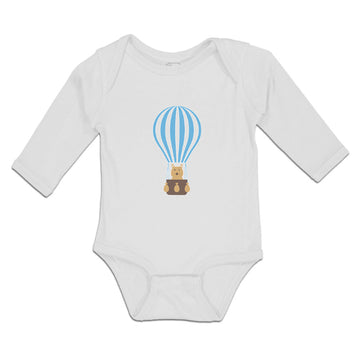 Long Sleeve Bodysuit Baby Teddy Bear on Parachute Boy & Girl Clothes Cotton