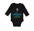 Long Sleeve Bodysuit Baby Abe Lincoln Is My Homeboy Boy & Girl Clothes Cotton