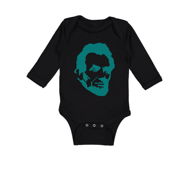 Long Sleeve Bodysuit Baby Abraham Lincoln President Style A Boy & Girl Clothes - Cute Rascals