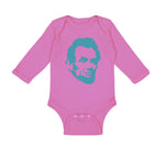 Long Sleeve Bodysuit Baby Abraham Lincoln President Style A Boy & Girl Clothes - Cute Rascals