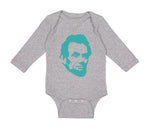 Long Sleeve Bodysuit Baby Abraham Lincoln President Style A Boy & Girl Clothes - Cute Rascals