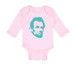 Long Sleeve Bodysuit Baby Abraham Lincoln President Style A Boy & Girl Clothes - Cute Rascals