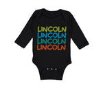 Long Sleeve Bodysuit Baby Abraham Lincoln President Style C Boy & Girl Clothes - Cute Rascals