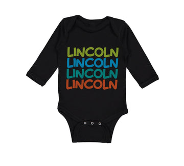 Long Sleeve Bodysuit Baby Abraham Lincoln President Style C Boy & Girl Clothes