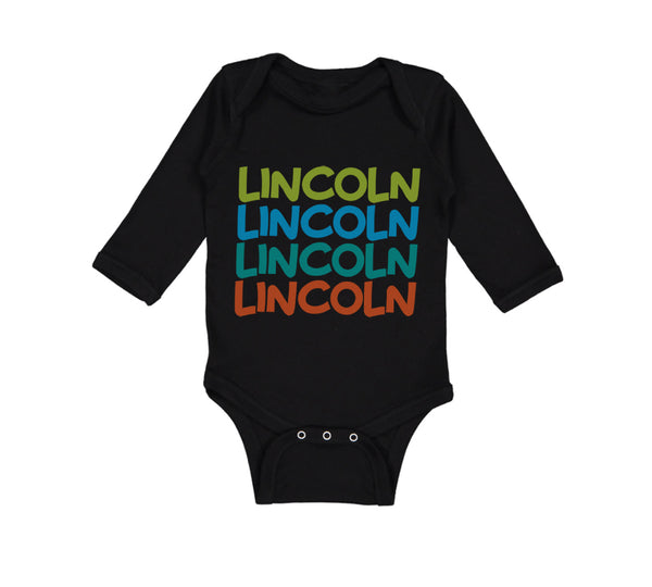 Long Sleeve Bodysuit Baby Abraham Lincoln President Style C Boy & Girl Clothes - Cute Rascals