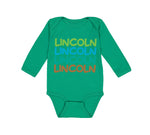 Long Sleeve Bodysuit Baby Abraham Lincoln President Style C Boy & Girl Clothes - Cute Rascals