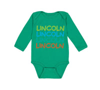 Long Sleeve Bodysuit Baby Abraham Lincoln President Style C Boy & Girl Clothes - Cute Rascals