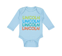Long Sleeve Bodysuit Baby Abraham Lincoln President Style C Boy & Girl Clothes - Cute Rascals