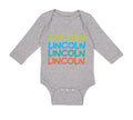 Long Sleeve Bodysuit Baby Abraham Lincoln President Style C Boy & Girl Clothes