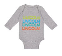 Long Sleeve Bodysuit Baby Abraham Lincoln President Style C Boy & Girl Clothes - Cute Rascals