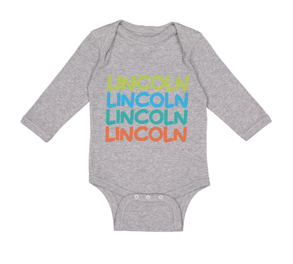 Long Sleeve Bodysuit Baby Abraham Lincoln President Style C Boy & Girl Clothes - Cute Rascals