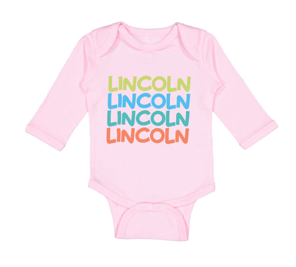 Long Sleeve Bodysuit Baby Abraham Lincoln President Style C Boy & Girl Clothes - Cute Rascals